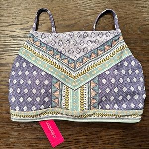 NWT XHILARATION XL HIGH NECK BIKINI TOP
